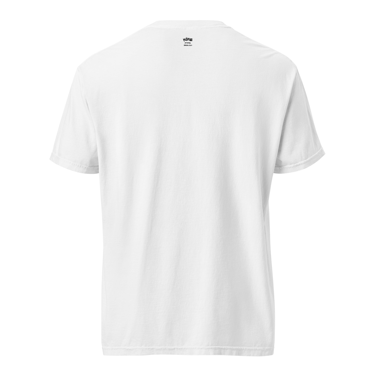 KÖKE apparel brand unisex garment-dyed heavyweight t-shirt with "Box Logo" on the left chest.