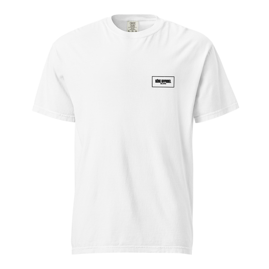 KÖKE apparel brand unisex garment-dyed heavyweight t-shirt with "Box Logo" on the left chest.