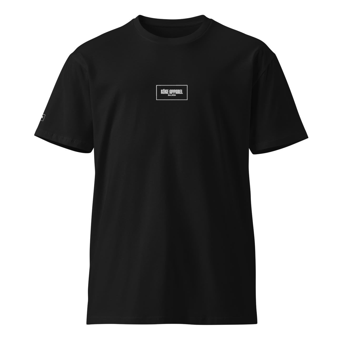 KÖKE apparel brand unisex Premium t-shirt with "Box Logo" on the chest.