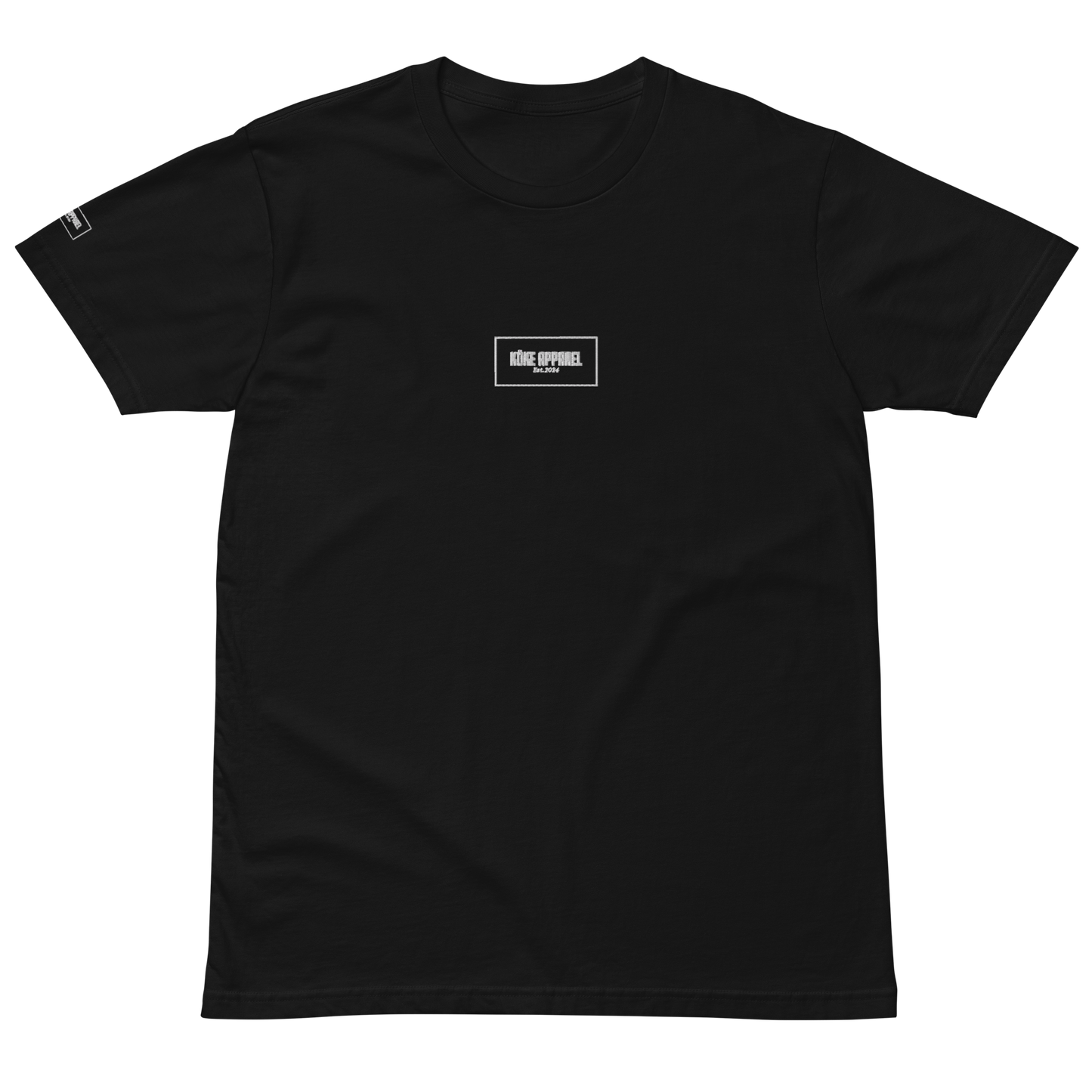 KÖKE apparel brand unisex Premium t-shirt with "Box Logo" on the chest.