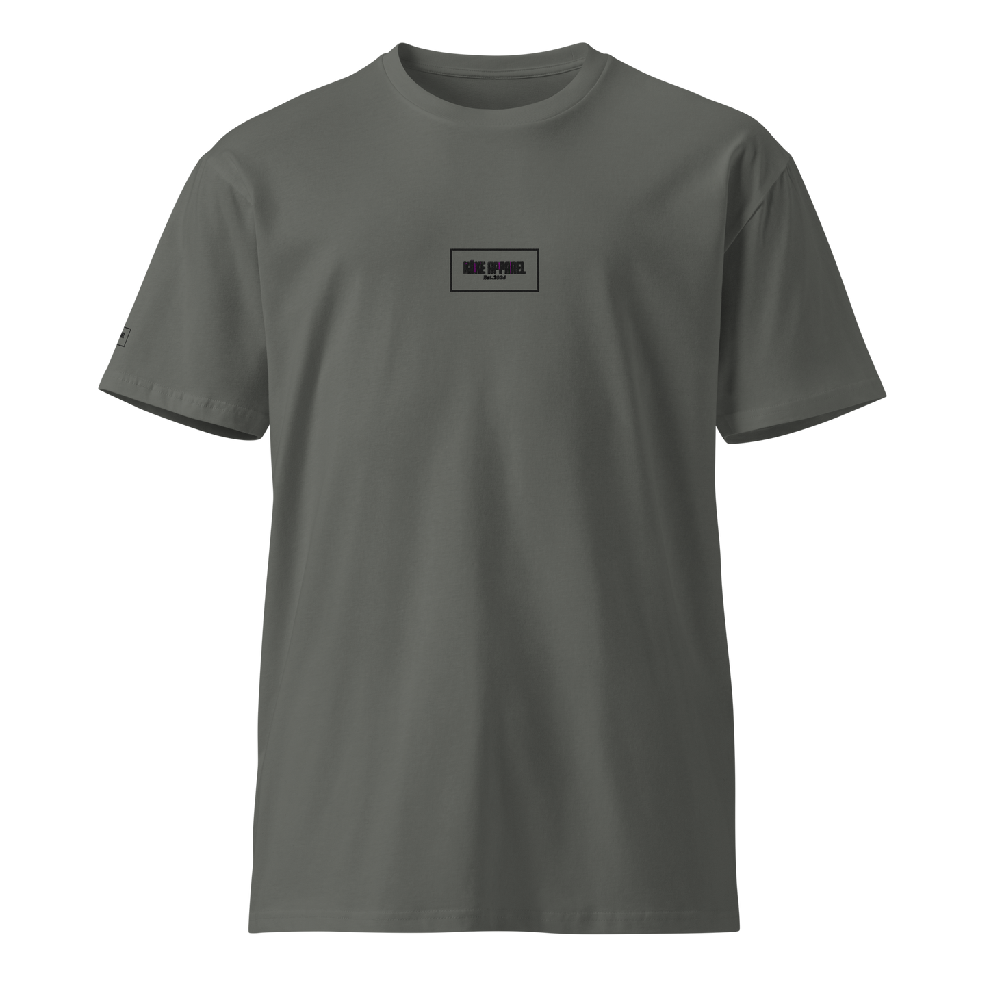 KÖKE apparel brand unisex Premium t-shirt with "Box Logo" on the chest.