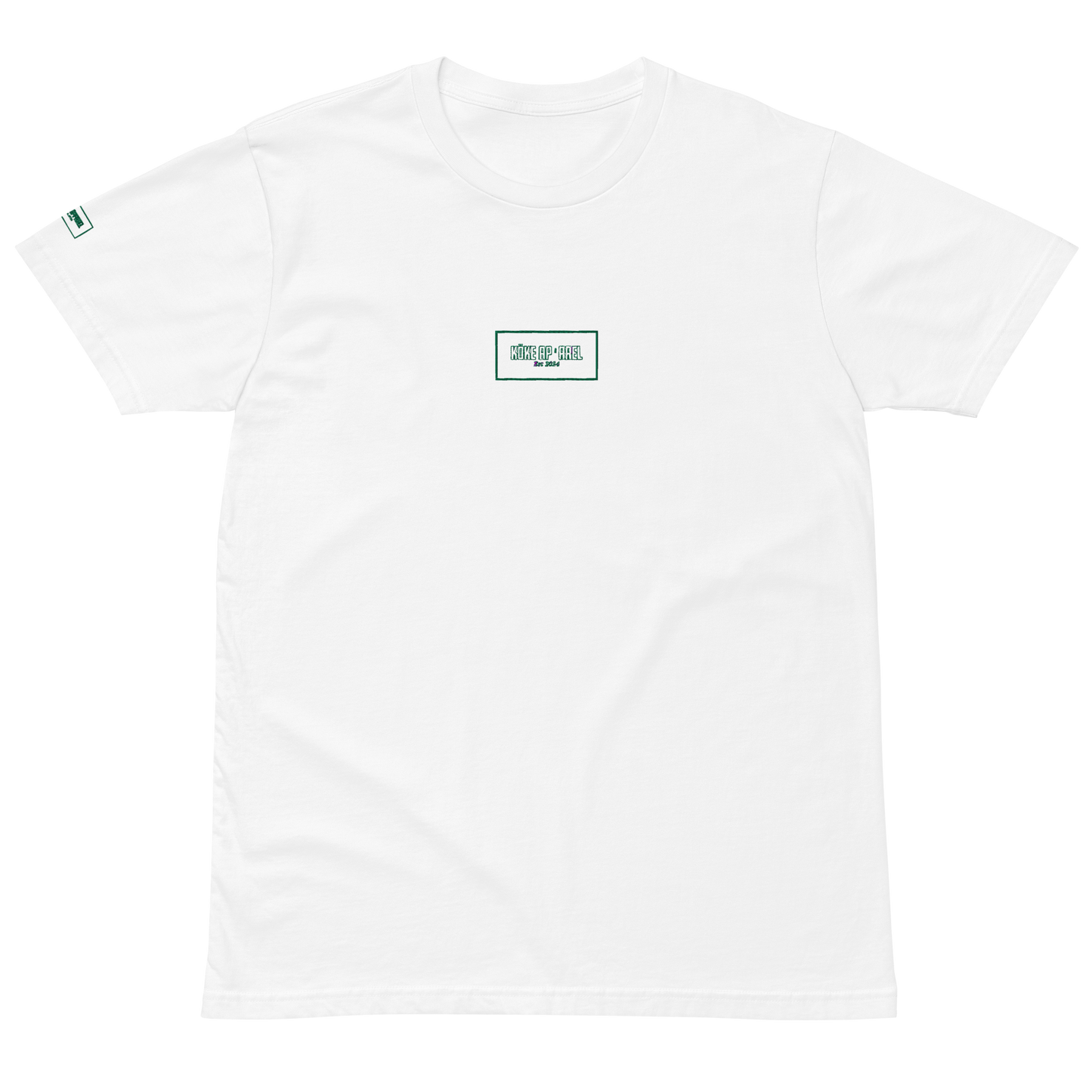 KÖKE apparel brand unisex Premium t-shirt with "Box Logo" on the chest.